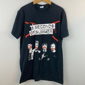 8 Seconds of Summer Band T-shirt Medium Concert Tee 2015 Size Gildan